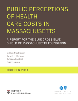 public perceptions of health care costs in massachusetts