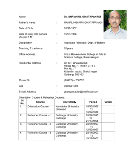 Name : Dr. SHRISHAIL GHATAPANADI Father`s Name