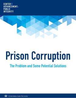 Prison Corruption - Columbia Law School