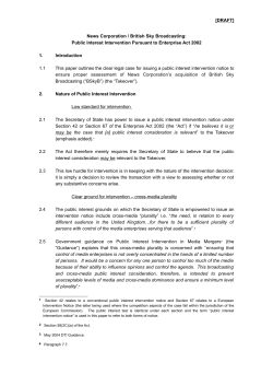 News Corporation / British Sky Broadcasting