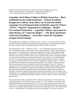 Argentine and Chilean Claims to British Antarctica.