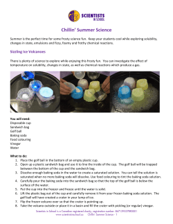 Chillin` Summer Science