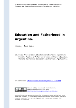 Education and Fatherhood in Argentina