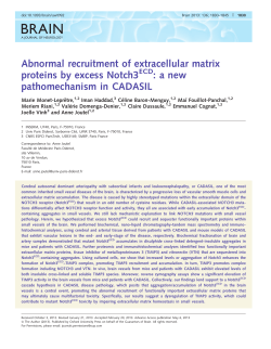 Abnormal recruitment of extracellular matrix proteins by