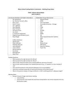 Illinois School Funding Reform Commission &ndash; Working Group Notes