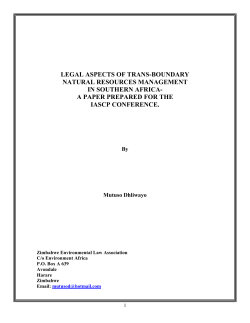 legal asapects of trans-boundary natural resources