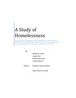 A Study of Homelessness - Worcester Polytechnic Institute