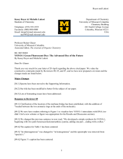 YOYO-1 Green Fluorescent Dye - College of Arts and Science