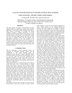 A rate-constrained key-frame extraction scheme for channel