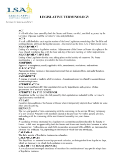 Legislative Terminology