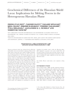 Geochemical Differences of the Hawaiian Shield