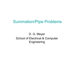 Summation/Pipe Problems - Purdue College of Engineering