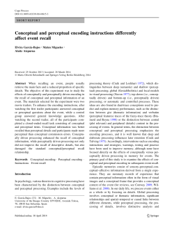 Conceptual and perceptual encoding instructions differently affect