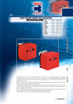 ONE STAGE LIGHT OIL BURNERS