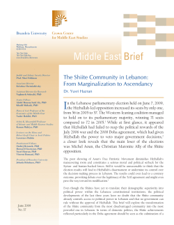 Middle East Brief 37 "The Shiite Community in
