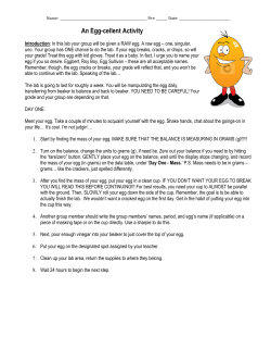 Egg Osmosis Lab - Hamilton Local Schools