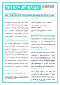 March 2017 issue - Dulwich Hamlet Junior School