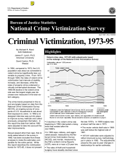 Criminal Victimization, 1973-95 - Police Prostitution and Politics