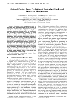 Optimal Contact Force Prediction of Redundant Single and Dual