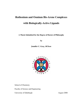 Ruthenium and Osmium Bis-Arene Complexes with Biologically