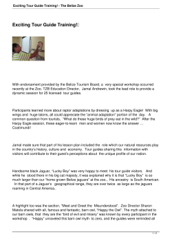 Exciting Tour Guide Training!