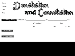 Denotation/Connotation Slideshow