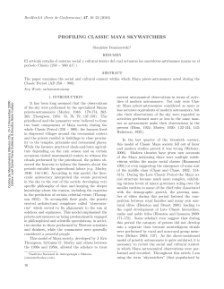 PROFILING CLASSIC MAYA SKYWATCHERS