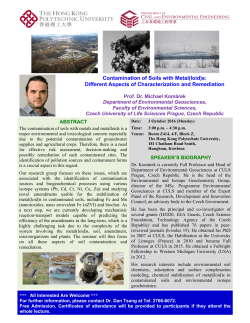 Contamination of Soils with Metal(loid)s: Different Aspects of