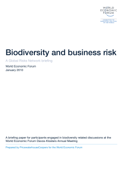 Biodiversity and business risk