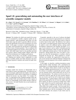 Spud 1.0: generalising and automating the user interfaces of