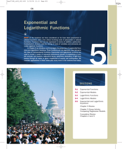 Exponential and Logarithmic Functions