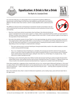 Equalization: A Drink is Not a Drink