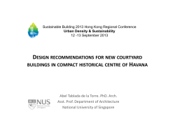 Design Recommendations for New Courtyard Buildings in