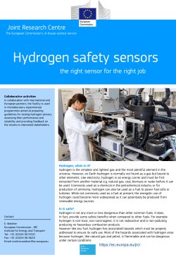 Hydrogen safety sensors - European Commission