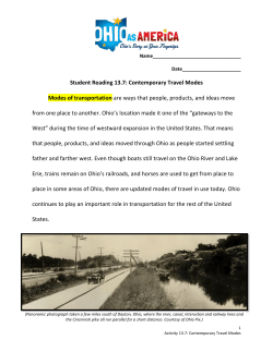 Student Reading 13.7: Contemporary Travel Modes Modes of