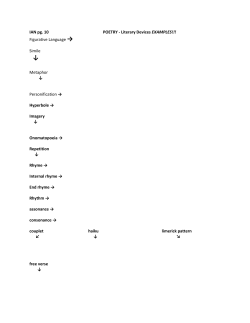 IAN pg. 10 POETRY - Literary Devices EXAMPLES!!! Figurative