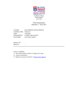 Final Examination Semester 2 / Year 2011