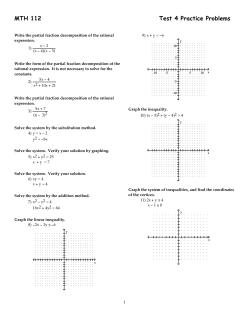 Practice Problems for Test 4