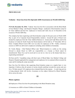 Sesa Goa Iron Ore Spreads AIDS Awareness on World AIDS Day