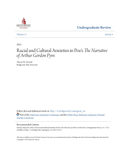 Racial and Cultural Anxieties in Poe`s The Narrative of Arthur