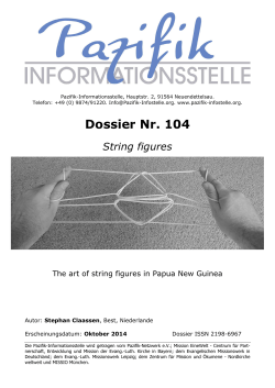 Dossier Nr. 104 String figures - Pazifik