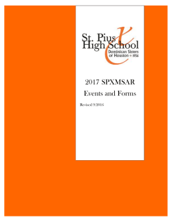 2017 SPX MSAR Events and Forms