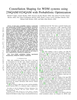 Constellation Shaping for WDM systems using 256QAM