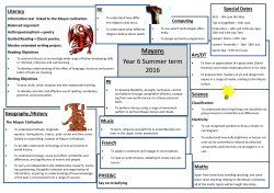 Mayans Year 6 Summer term 2016