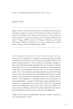 Joseph E. Davis - Institute for Advanced Studies in Culture