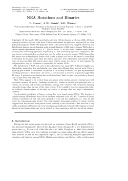 NEA Rotations and Binaries