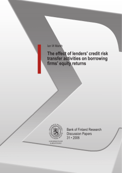 The effect of lenders` credit risk transfer activities on borrowing firms
