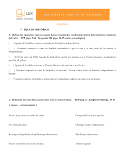 ESPA&Ntilde;OL RELATO HIST&Oacute;RICO 1.- Ordena los