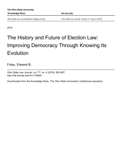 The History and Future of Election Law