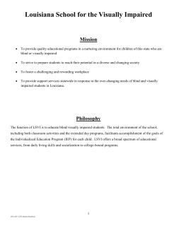 2016-17 Student Handbook - Louisiana School for the Visually